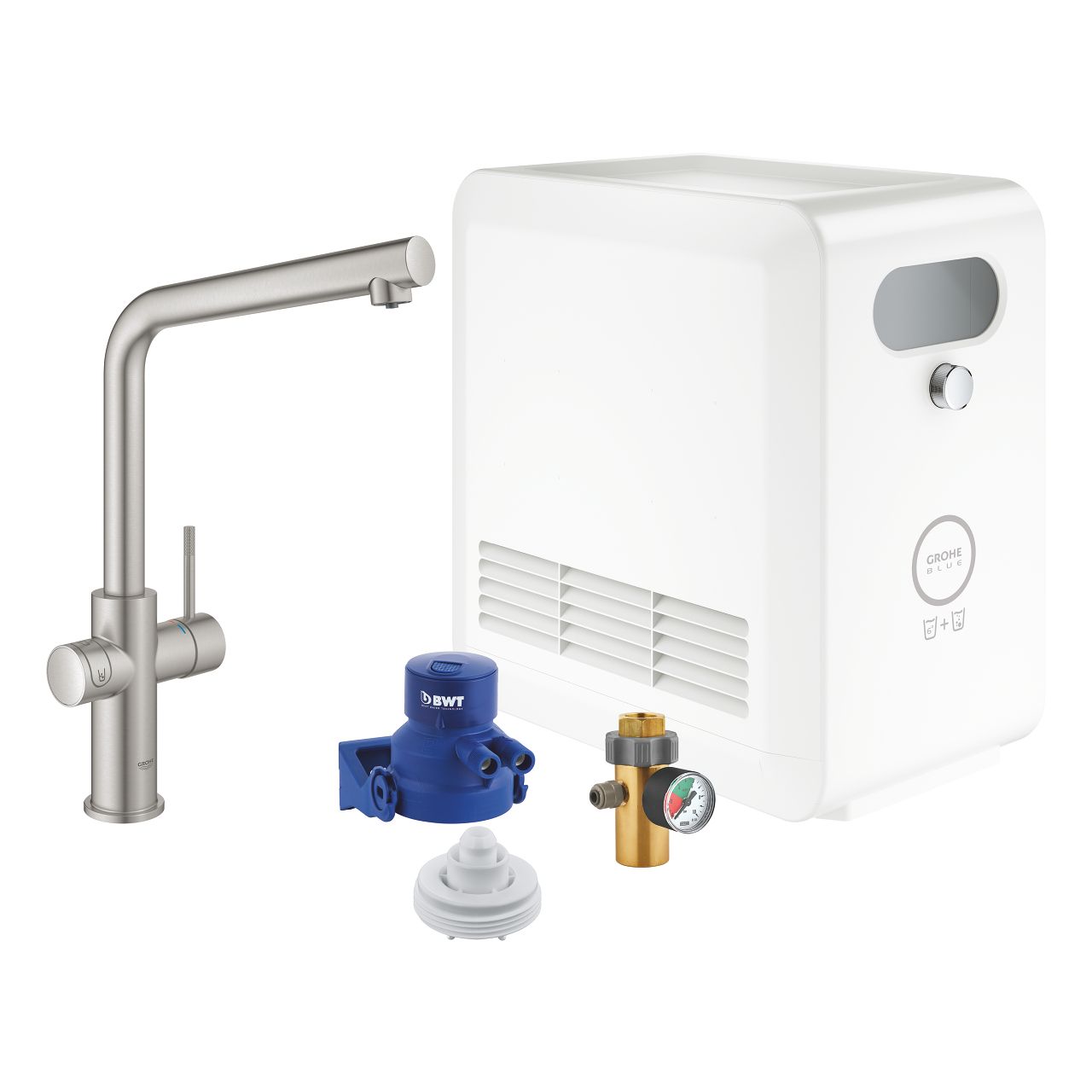 Súprava Grohe Blue Professional s L-odtokom, Supersteel 31347DC3