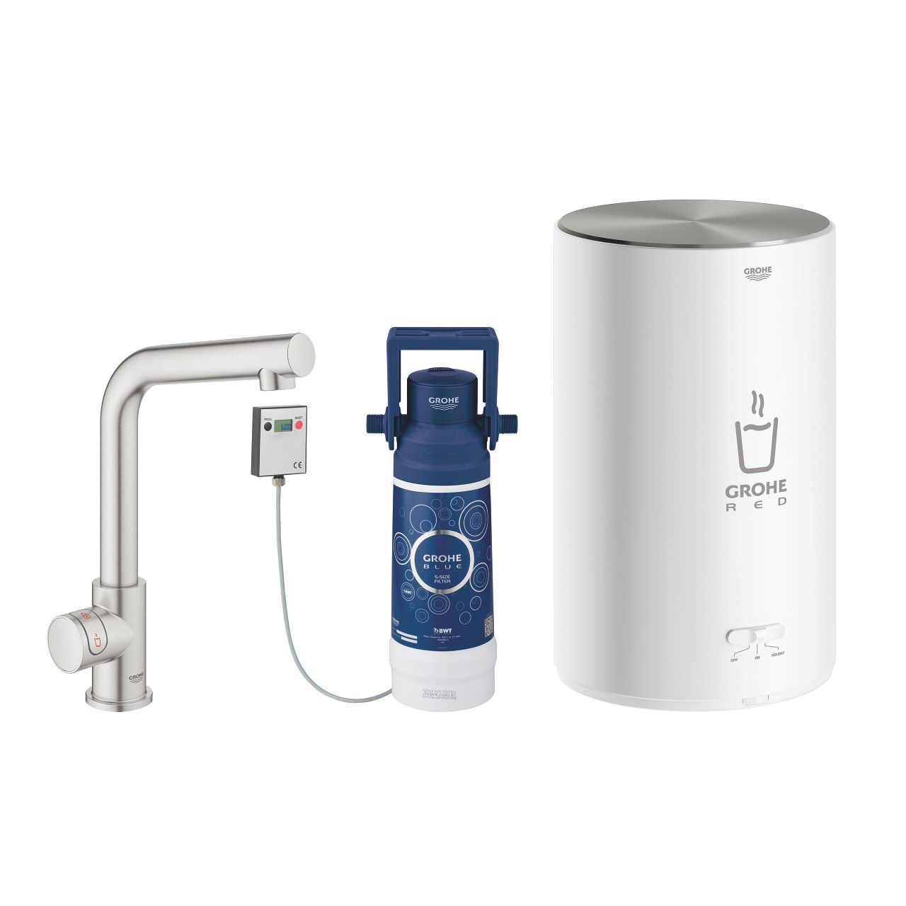GROHE Red Mono zásuvka v tvare C, veľkosť M, Supersteel 30339DC1