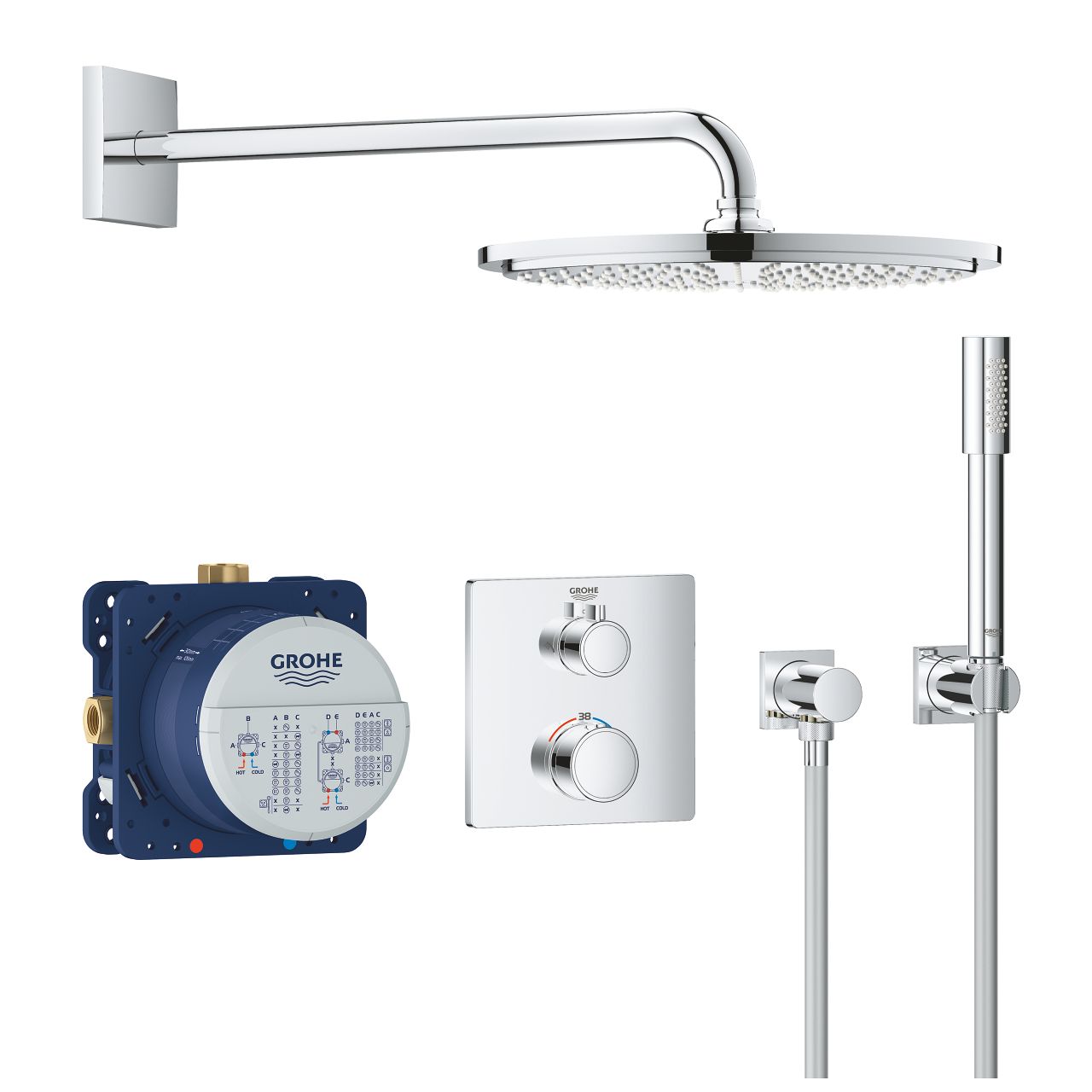 Sprchový systém Grohe Grotherm s batériou, chróm 34730000