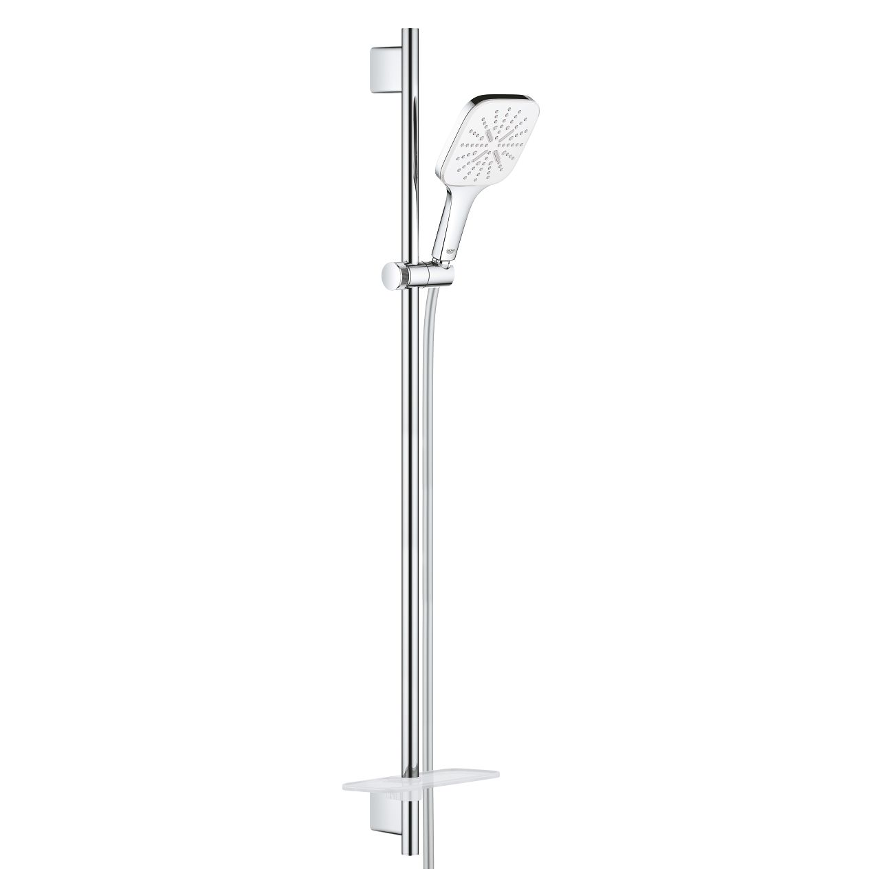 Sprchový set Grohe SmartActive 130 Cube so sprchovou tyčou, Moon White 26586LS0