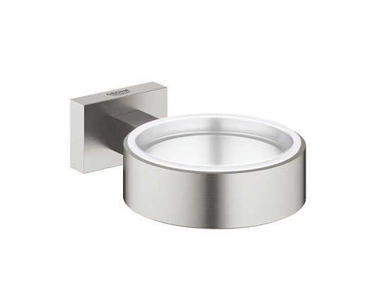 Grohe Essentials Cube Držiak na sklo/mydlo, Supersteel 40508DC1