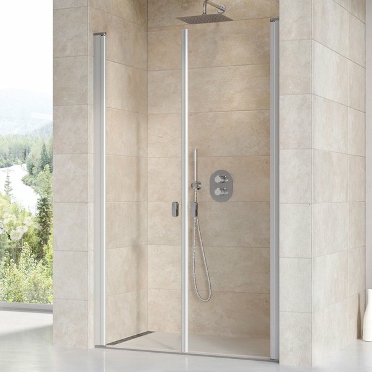 Ravak Chrómové sprchové dvere 120 Transparent Satin 0QVGCU0LZ1 CSDL2-120