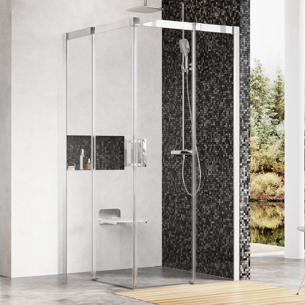 Ravak Matrix Sprchový kút 90 x 90 cm transparentný chróm MSRV4-90 x 90 cm/90 x 90 cm 1WV77C00Z1