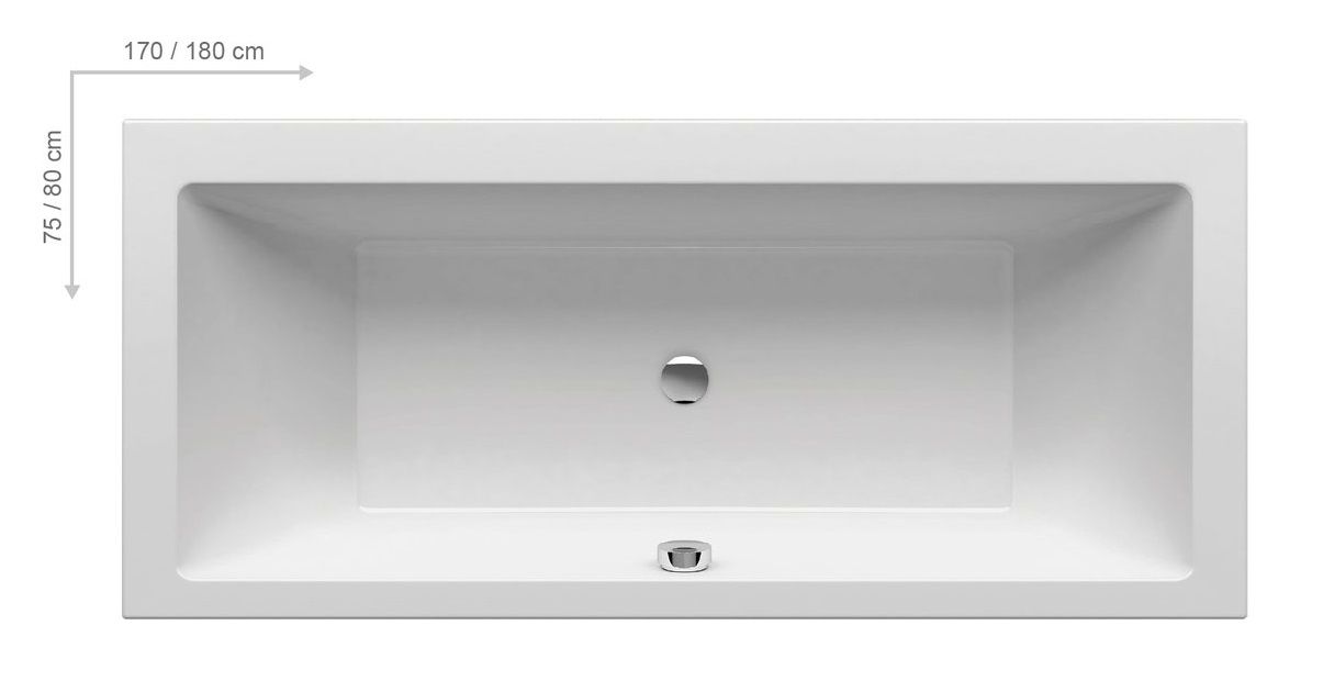 Ravak Formy 01 Vaňa 180x80 cm, snehobiela C881000000