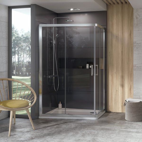 Ravak 10° Sprchový kout 120 x 90 cm, satin+transparent 10AP4-120/90 0ZVG70U00Z1