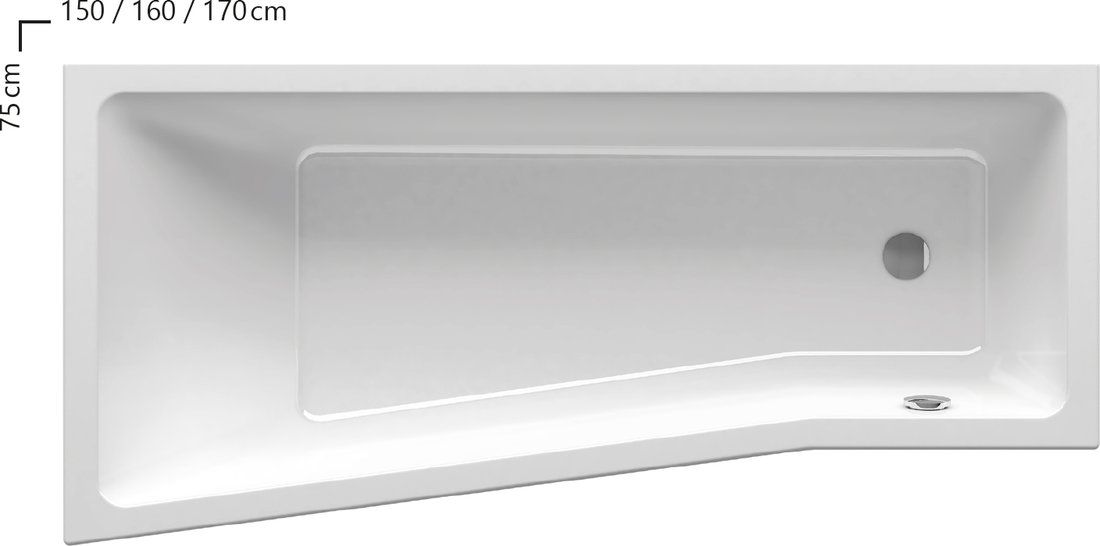 Ravak BeHappy 2 Vaňa 170x75 cm biela C951000000