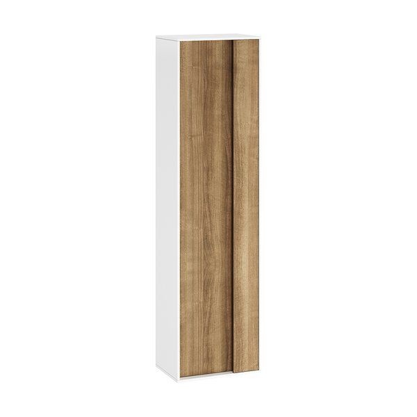 Ravak Step Vysoká skříňka 43 cm, bílá lesk/ořech X000001420