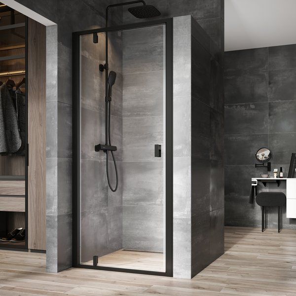 Ravak Nexty Sprchové dvere 80 cm, čierne+transparentné NDOP1-80 03O40300Z1