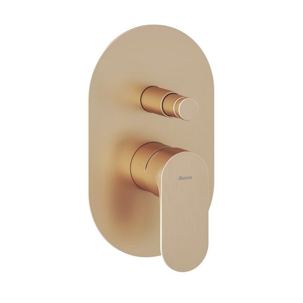 Ravak Eleganta Vaňová/sprchová batéria s 2 vývodmi, Rose Gold Brushed EL061.60RGB.O2 X070372