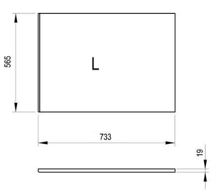 Ravak Panel boční 75 cm, MDF, L, bílá X000001697