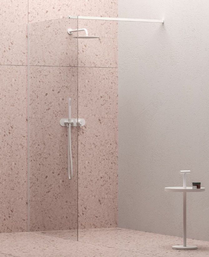 Ravak Sprchová zástena Walk-In 100x200 cm, biela/priehľadná Wall-100 GW9WA0E00Z1