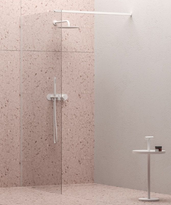 Ravak Sprchová zástena Walk-In 70x200 cm, biela/priehľadná Wall-70 GW9W10E00Z1