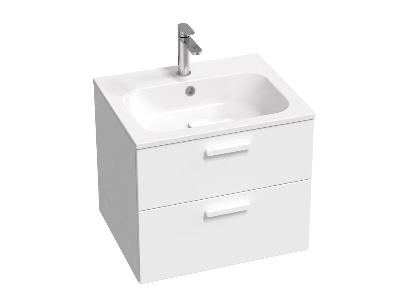Ravak Umyvadlová skrinka Chrome II 60 cm, biela, úchytka biela X000001776