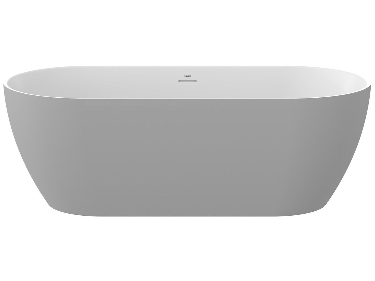 Ravak Freedom O Tec Vana volně stojící 170x77 cm, Smoke Grey/bílá CD31500000