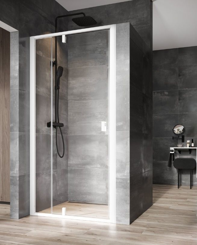 Sprchové dvere Ravak Nexty 100 cm, biele matné+priehľadné NDOP2-100 03OA0E01Z1