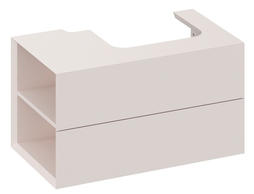 Ravak Lite Skříňka pod umyvadlo 80x45 cm s bočními poličkami, levá - alabaster pink X000001878