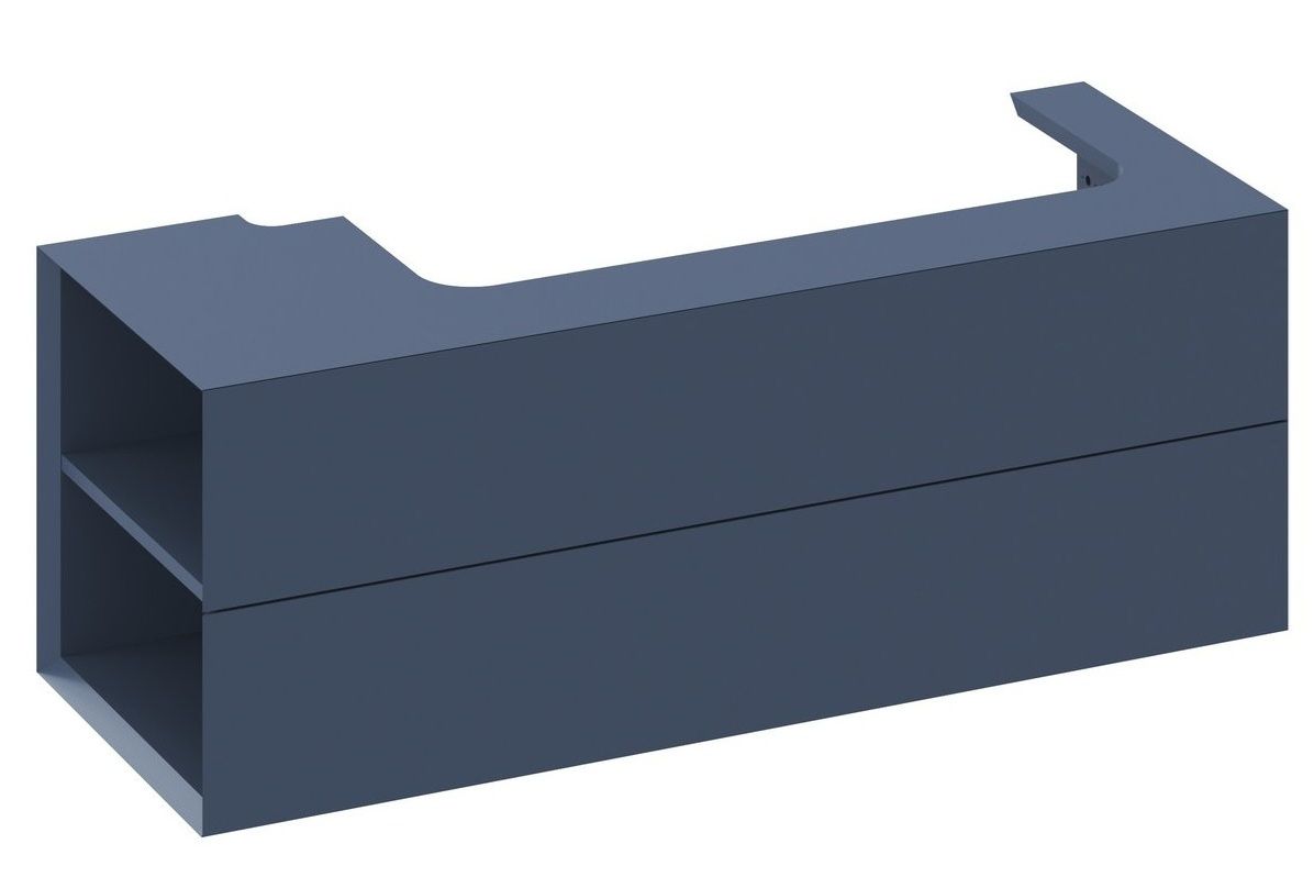 Ravak Lite Skříňka pod umyvadlo 120x45 cm s bočními poličkami, levá - deepsea blue X000001881