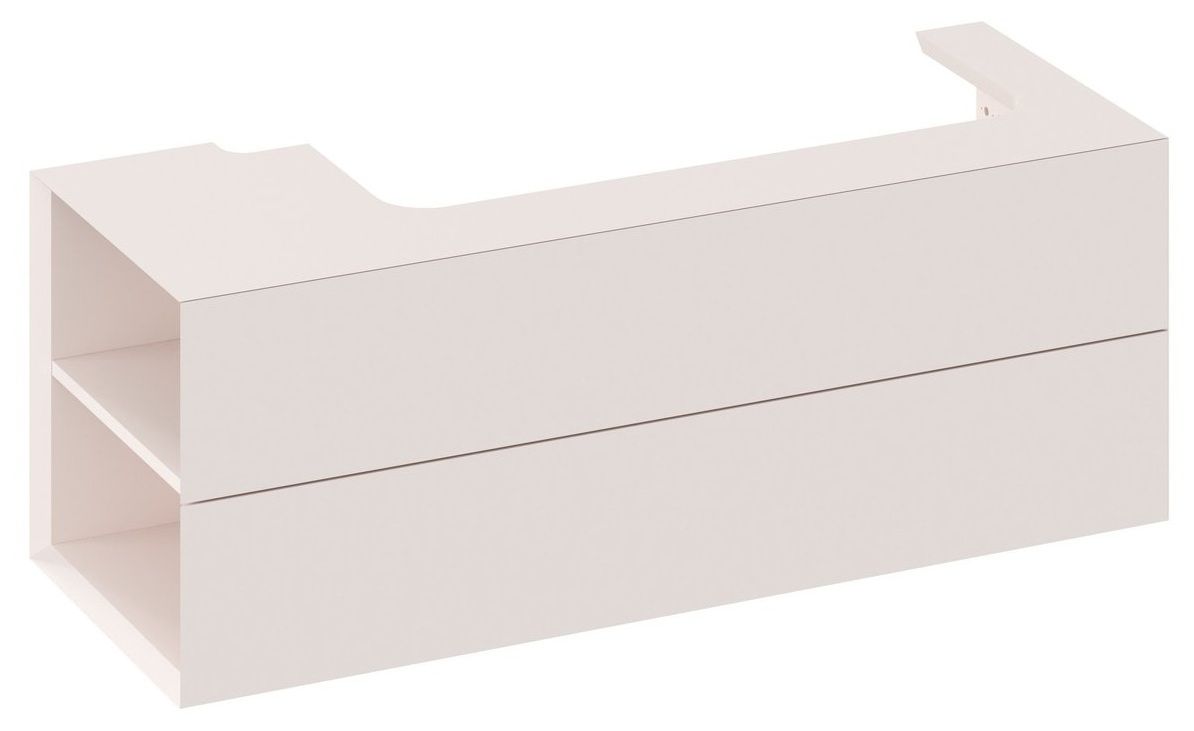 Ravak Lite Skříňka pod umyvadlo 120x45 cm s bočními poličkami, levá - alabaster pink X000001884