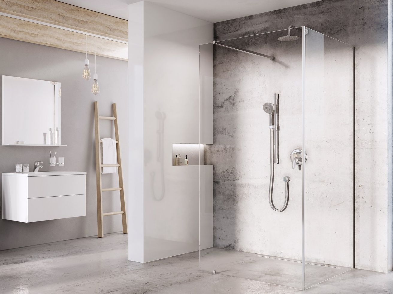 Ravak Walk-In Corner Sprchová stena 110 x 80 cm, transparent/chróm Corner-Set-110x80 GW1CD4C0SZ1