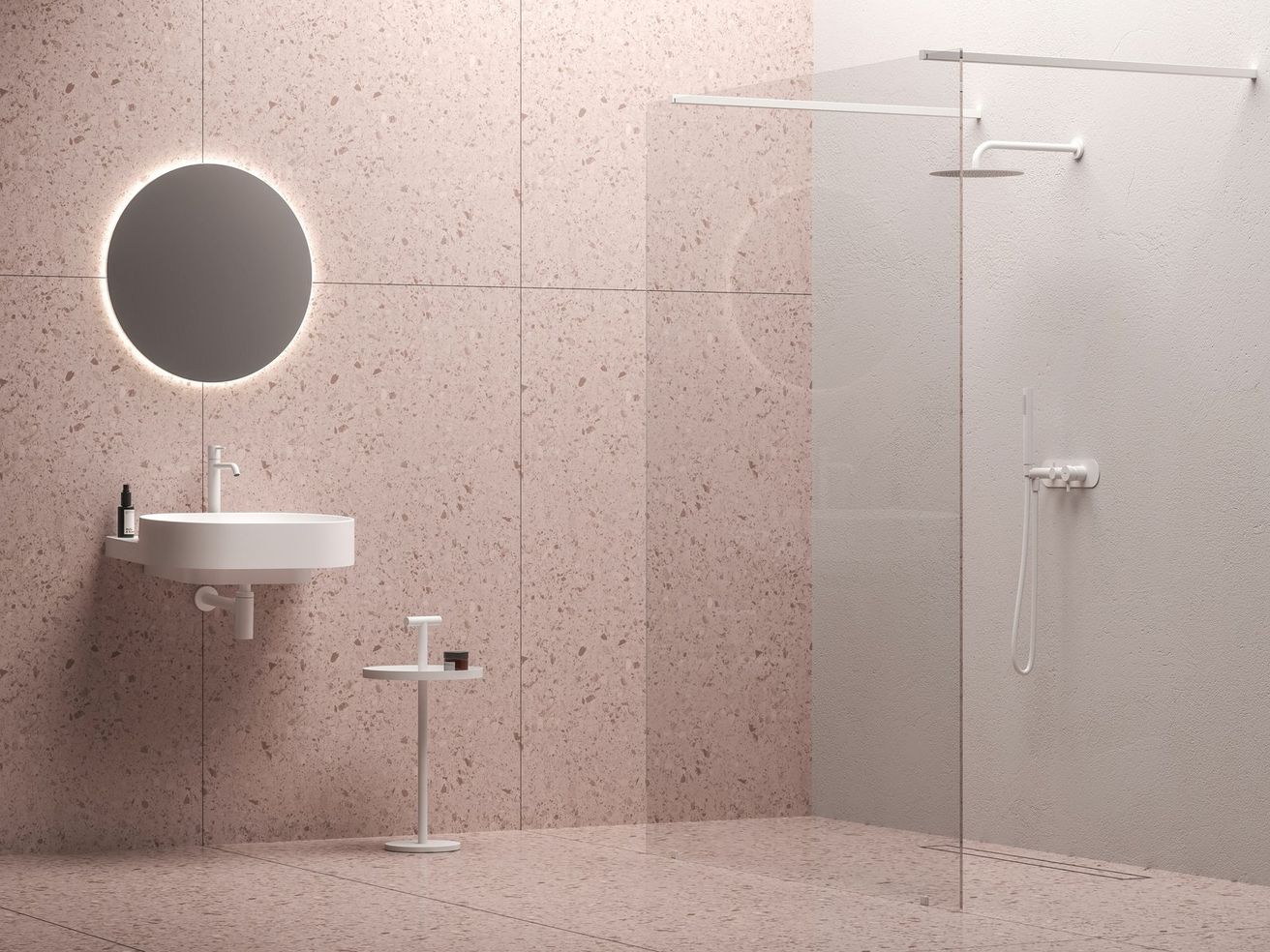 Ravak Walk-In Free Sprchová stena 150 cm, transparent/biely Free Set-150 GW9FP0E0SZ1