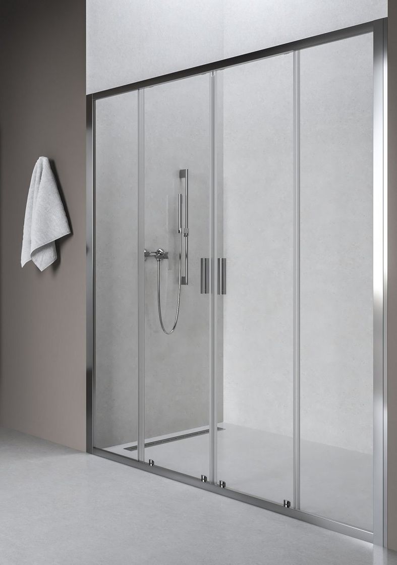 Sprchové dvere Ravak Blix II, 170 cm, 4-dielne, transparentné/Alu lesk NBLDP4-170 0YMV0C00Z1