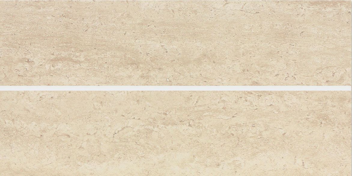 EBS Travertino dekor cut 19,8x39,8 tmavo béžová
