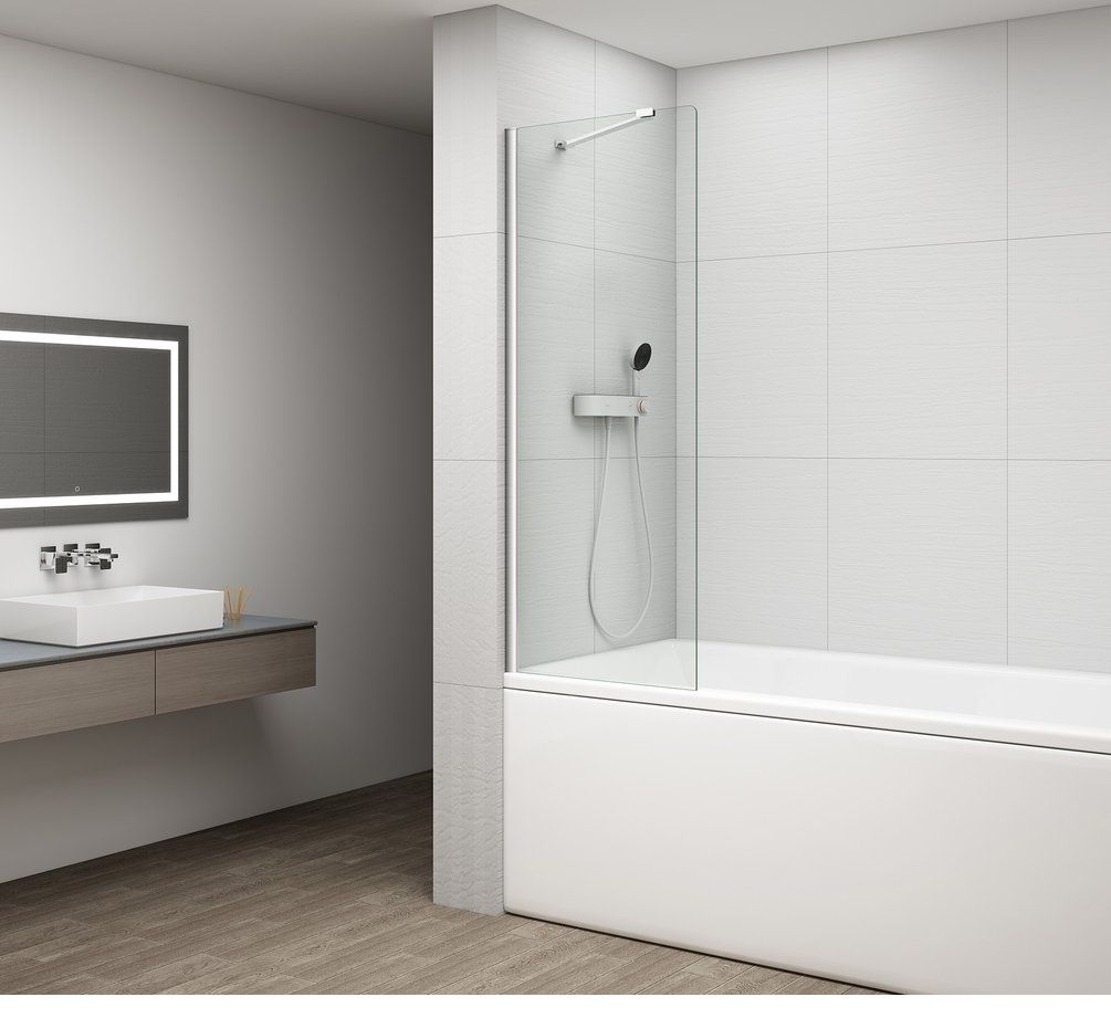 Polysan Fisa Vaňová zástena 60x150 cm, chróm, číre sklo FS1062-C