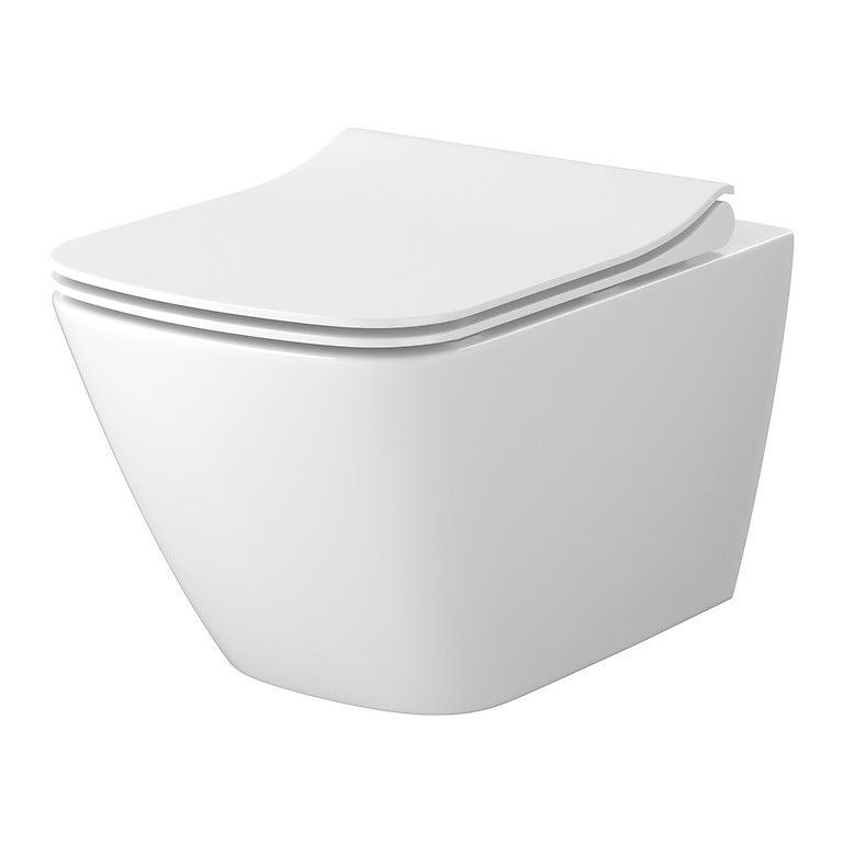 Cersanit City WC závěsné Vortex včetně sedátka Slim Soft Close, duroplast, bílá S701-884