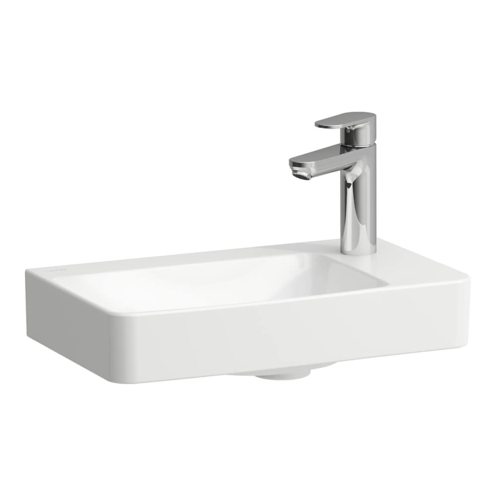 Laufen Pro X Umývadlo 48 cm, bez prepadového otvoru, otvor pre batériu vpravo, LCC, biela H8158644001141