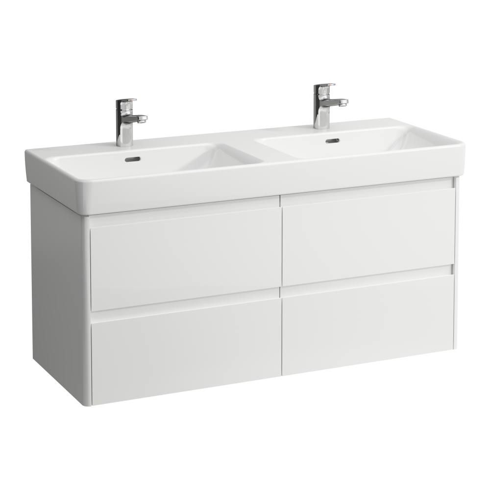 Laufen Base 2.0 Skříňka pod dvojumyvadlo 117 cm, bílá lesk H4113241082611