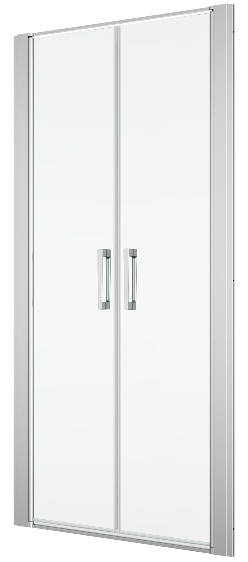 Ronal Divera Sprchové dveře 90 cm lítací 2 dílné, aluchrom/čiré D22T20905007