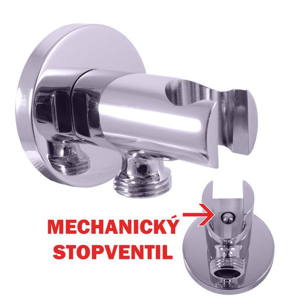 RAV Slezák Držiak sprchy so STOP ventilom, chróm MD0750