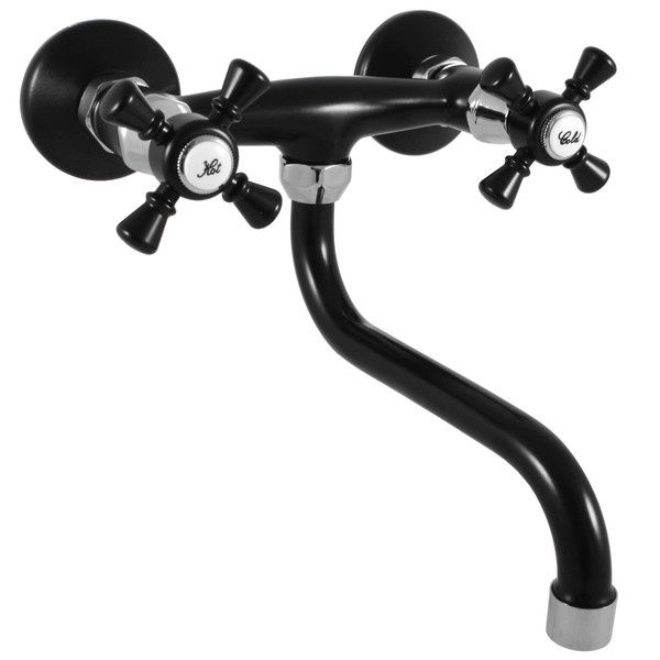 RAV Slezák Morava Umývadlová batéria, 18 cm, čierna matná/chróm MK301.5/21CMATC