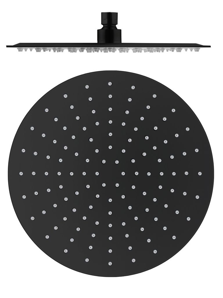RAV Slezák Hlavová sprcha 30 cm, čierna podložka KS0001CMAT