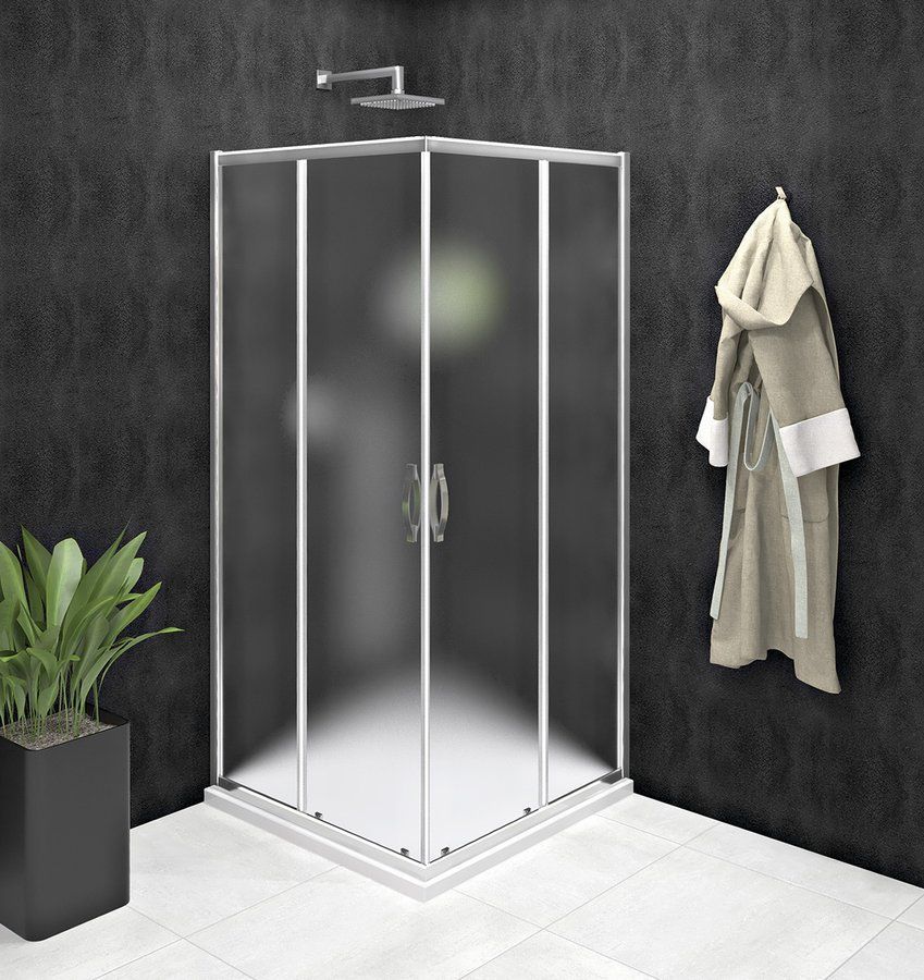 Gelco Sigma Simply Sprchový kút 80x80 cm, chrom/sklo Brick GS2480GS2480