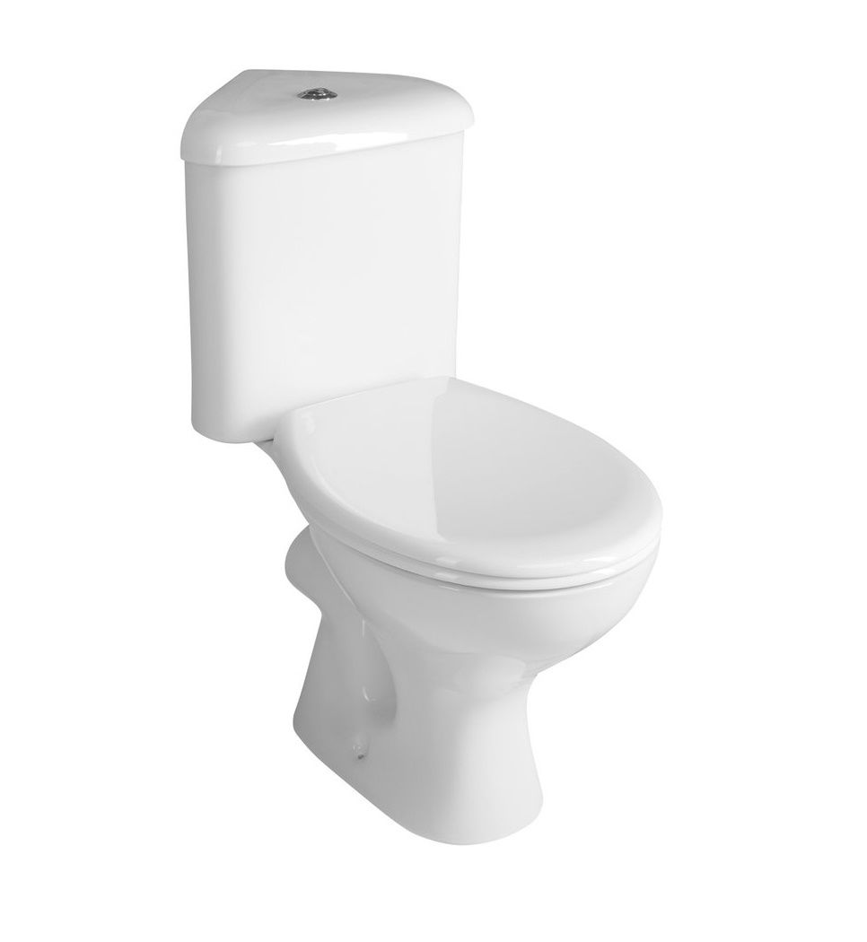 Aqualine Clifton rohové WC s dvojitým tlačidlom, biele FS1PK