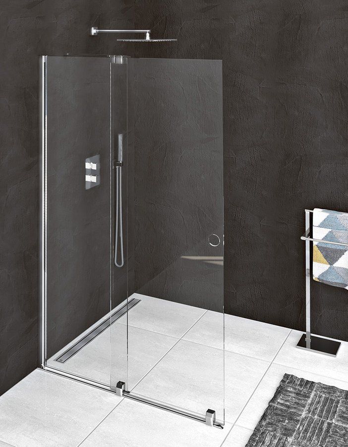 Modulárna sprchová zástena Sapho Walk-In 100 cm s koľajničkami, chróm MS5-100