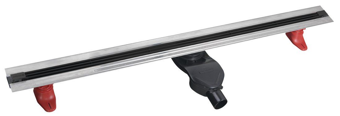 Polysan Slim Spring Black Nerezový sprchový kanálek s roštem, 25-120 cm SV120B