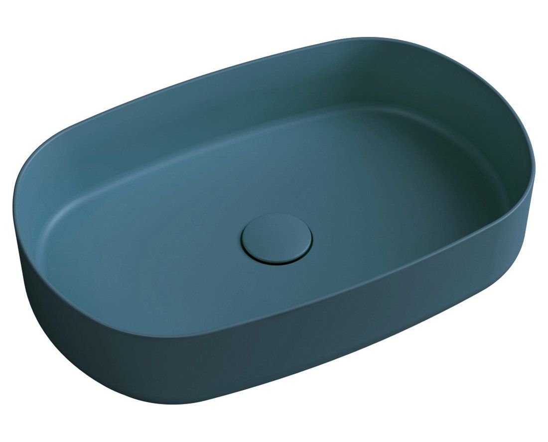 Isvea Infinity Umývadlo na dosku 55 x 36 cm, zelený benzín 10NF65055-2P