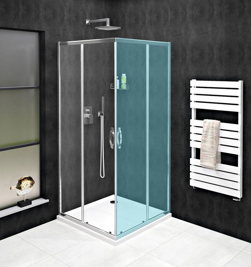 Gelco Sigma Simply Posuvné sprchové dvere 120 cm, chróm/čierne sklo, GS2112