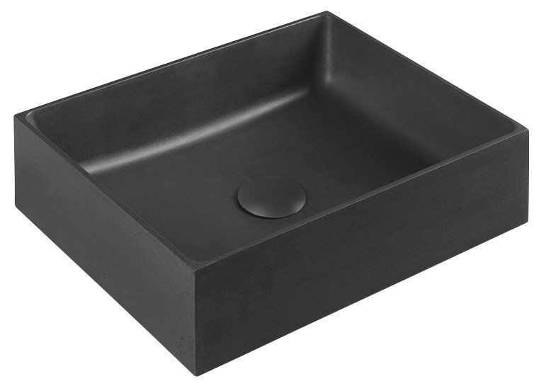 Sapho Formigo Betónové umývadlo 47,5x36,5 cm, antracit FG116