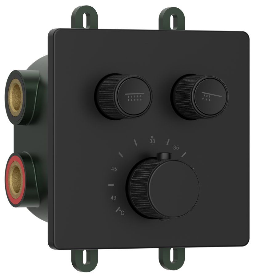 Sapho Smart Select Dvojcestná termostatická batéria, čierna matná RP042B