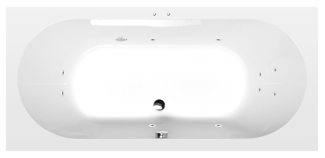 Polysan 71745.1010 Hydromasážna vaňa 170x80x39cm, Active Hydro, chróm