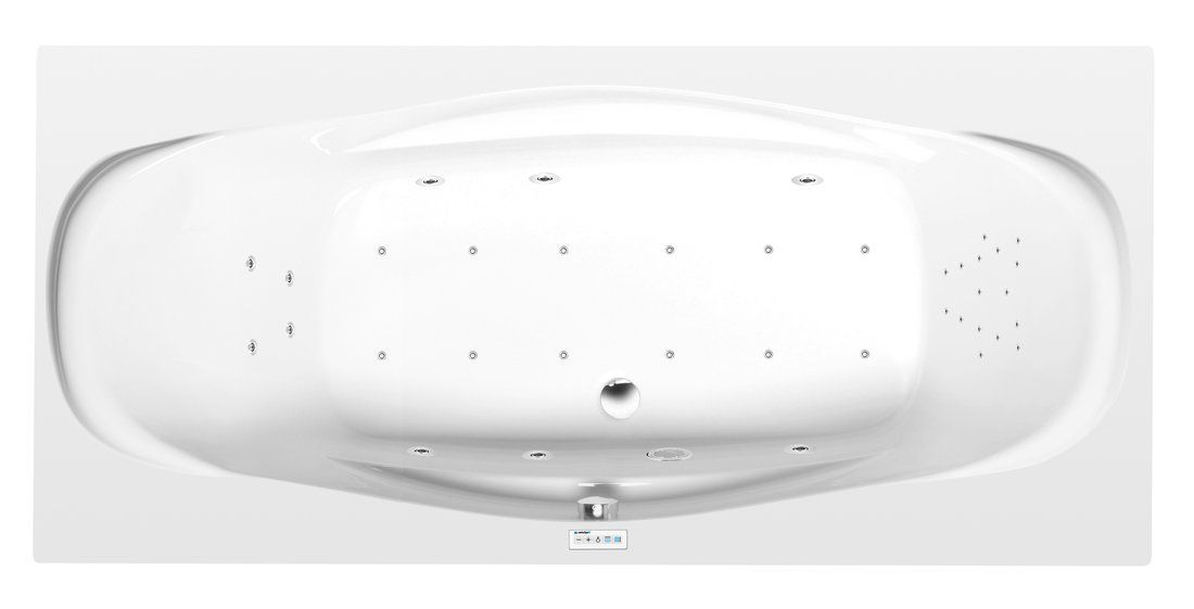Polysan Garda Hydromasážna vaňa 190x90x44 cm, Highline Hydro-Air, biela 14111.6010