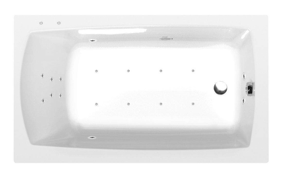 Polysan 72201.4010 Hydromasážna vaňa 140x70x39cm, Attraction Hydro-Air, chróm