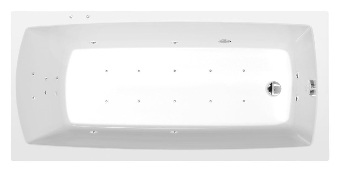 Polysan 72273.4010 Hydromasážna vaňa 150x70x39cm, Attraction Hydro-Air, chróm