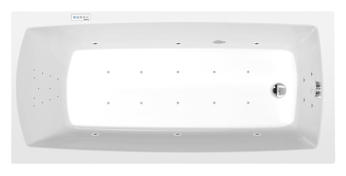 Polysan 72273.6010 Hydromasážna vaňa 150x70x39cm, Highline Hydro-Air, chróm