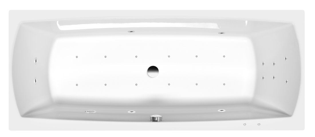 Polysan 72230.4010 Hydromasážna vaňa 170x70x39cm, Attraction Hydro-Air, chróm