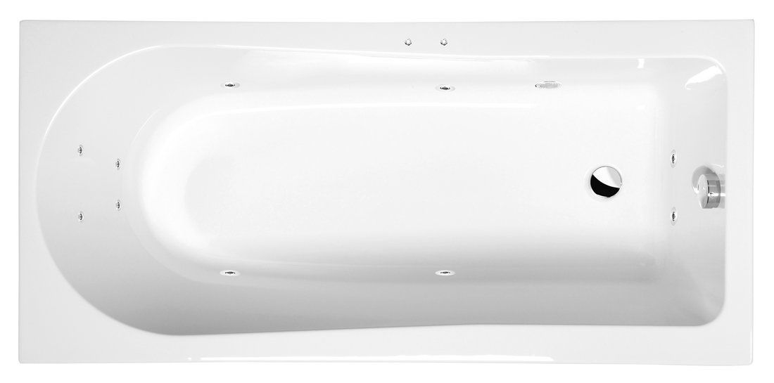 Polysan 86111.1010 Hydromasážna vaňa 160x70x47cm, Active Hydro, chróm