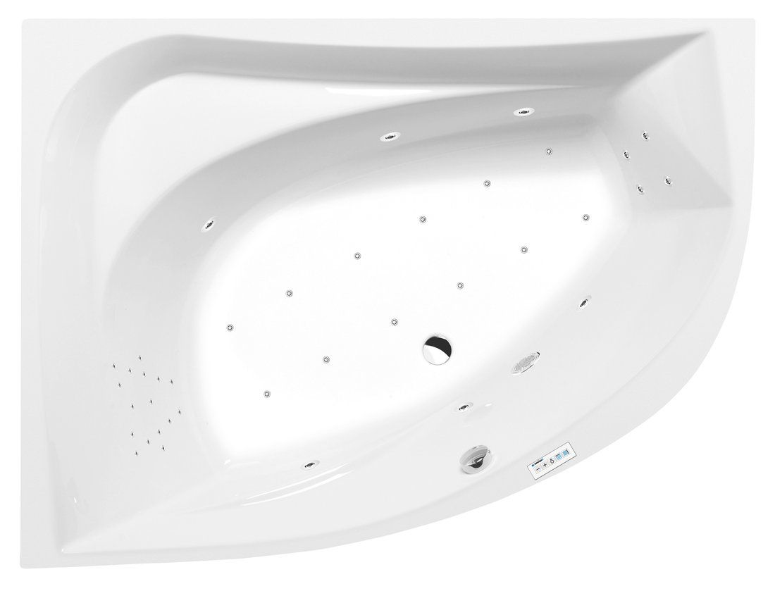 Polysan Tany L Hydromasážna vaňa 160x120x49 cm, ľavá, Highline Hydro-Air, biela 65119.6010